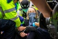 KENNINGTON, LONDON/ENGLAND - 5 September 2020: Extinction Rebellion protester being arrested